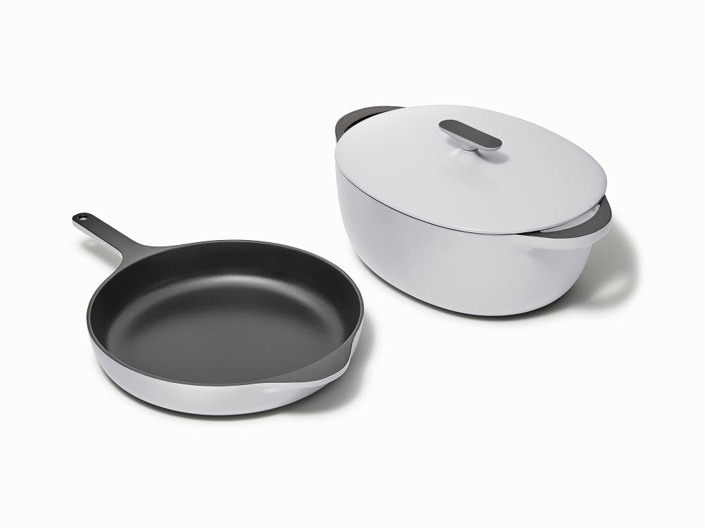 Large Enameled Cast Iron Duo