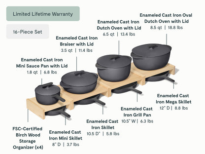 Deluxe Enameled Cast Iron Set