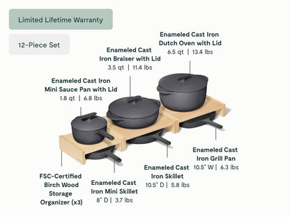 Enameled Cast Iron & Minis Set