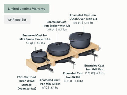 Enameled Cast Iron & Minis Set