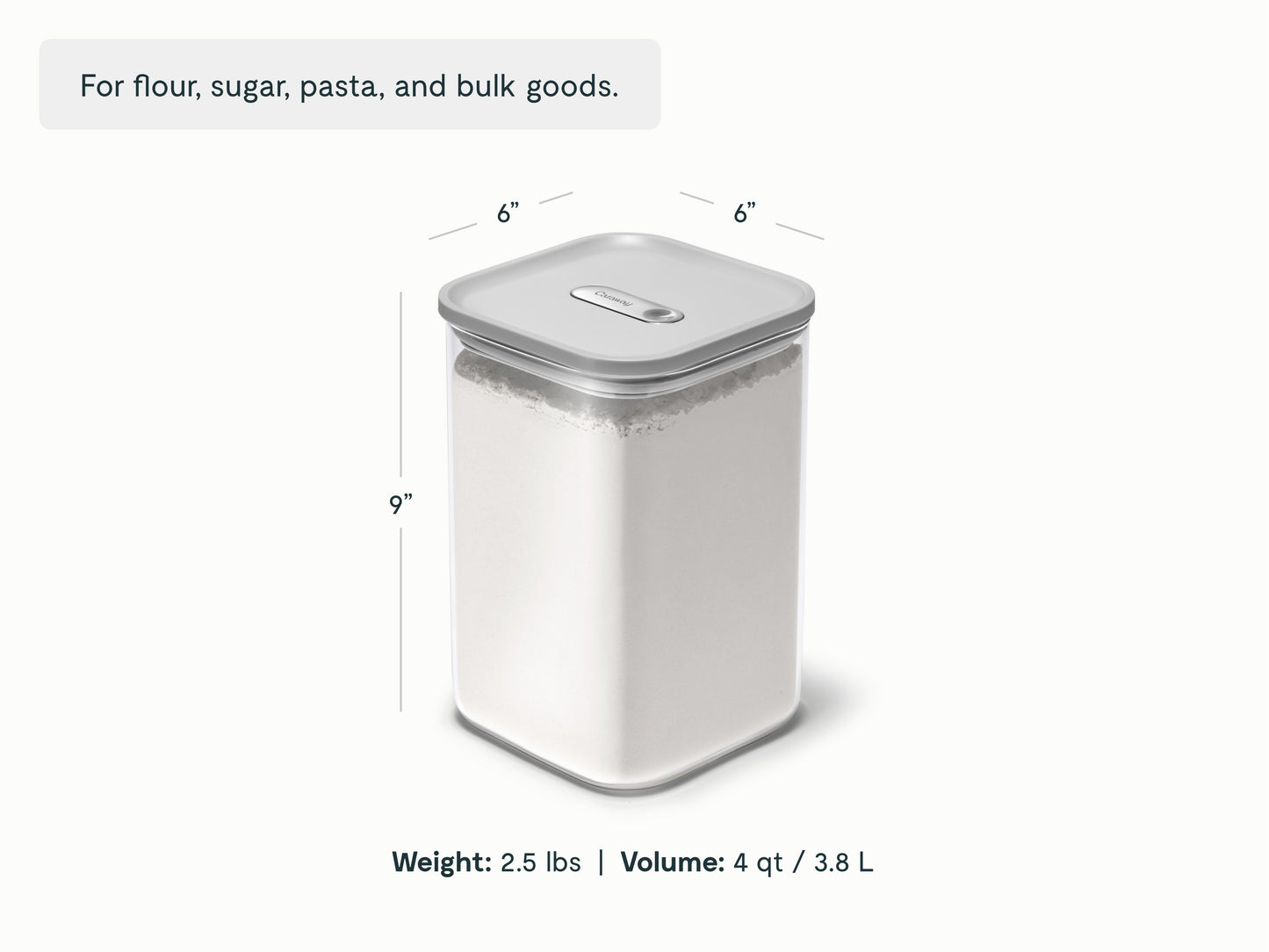 3.8 L Large Glass Airtight Container