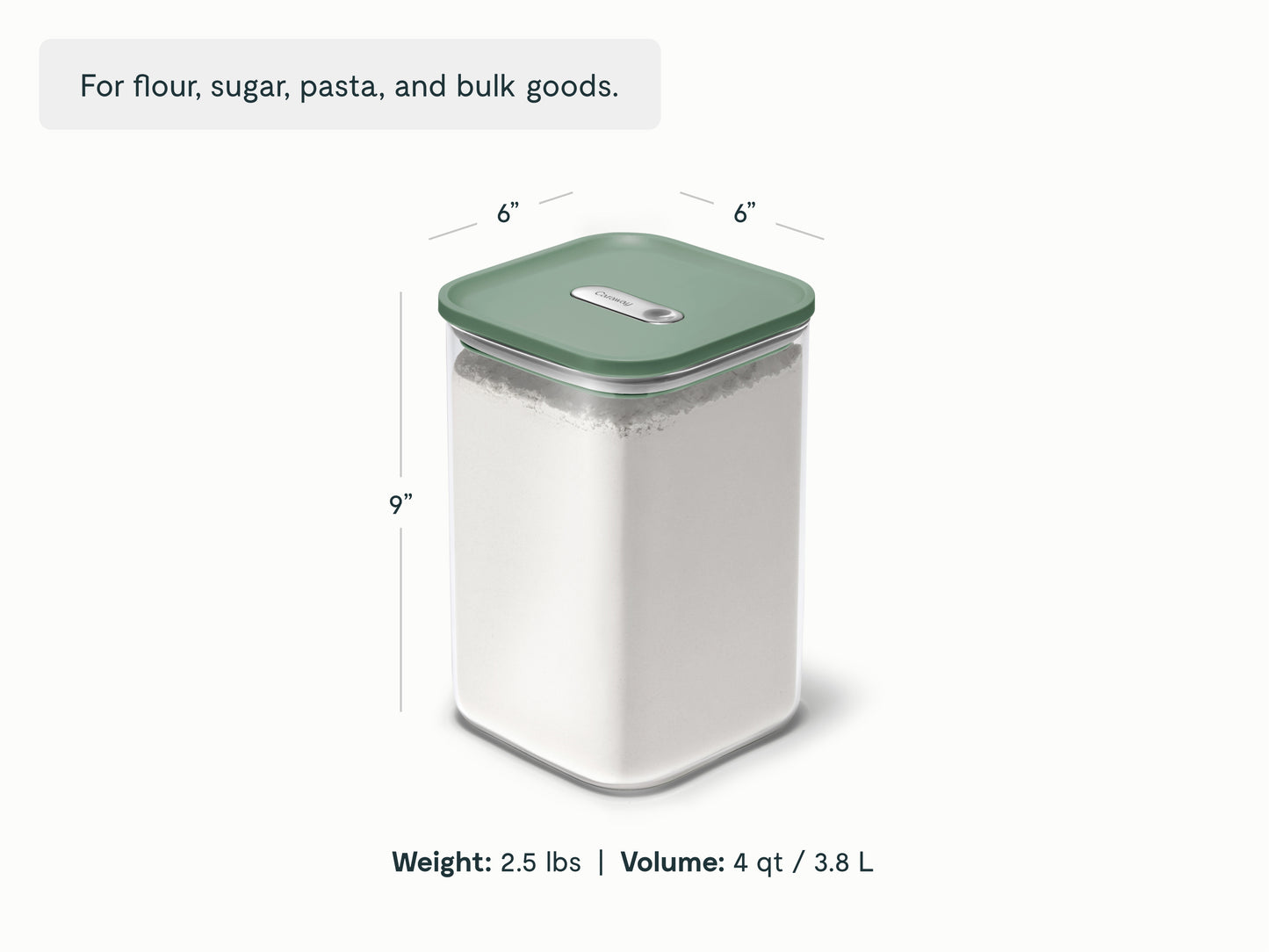 3.8 L Large Glass Airtight Container