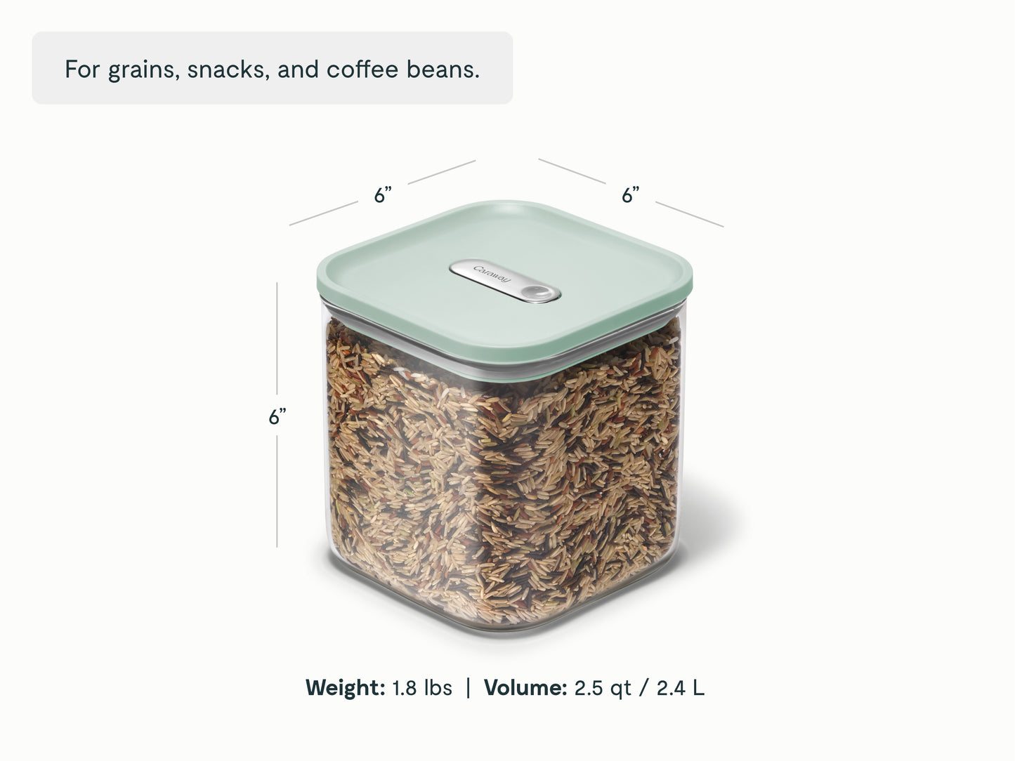2.4 L Medium Glass Airtight Container