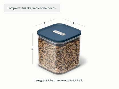 2.4 L Medium Glass Airtight Container