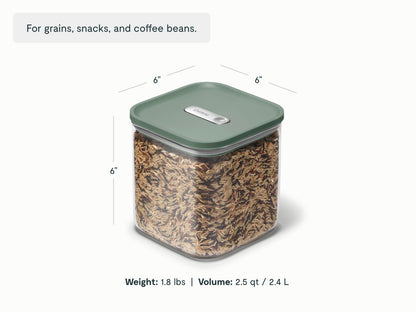2.4 L Medium Glass Airtight Container