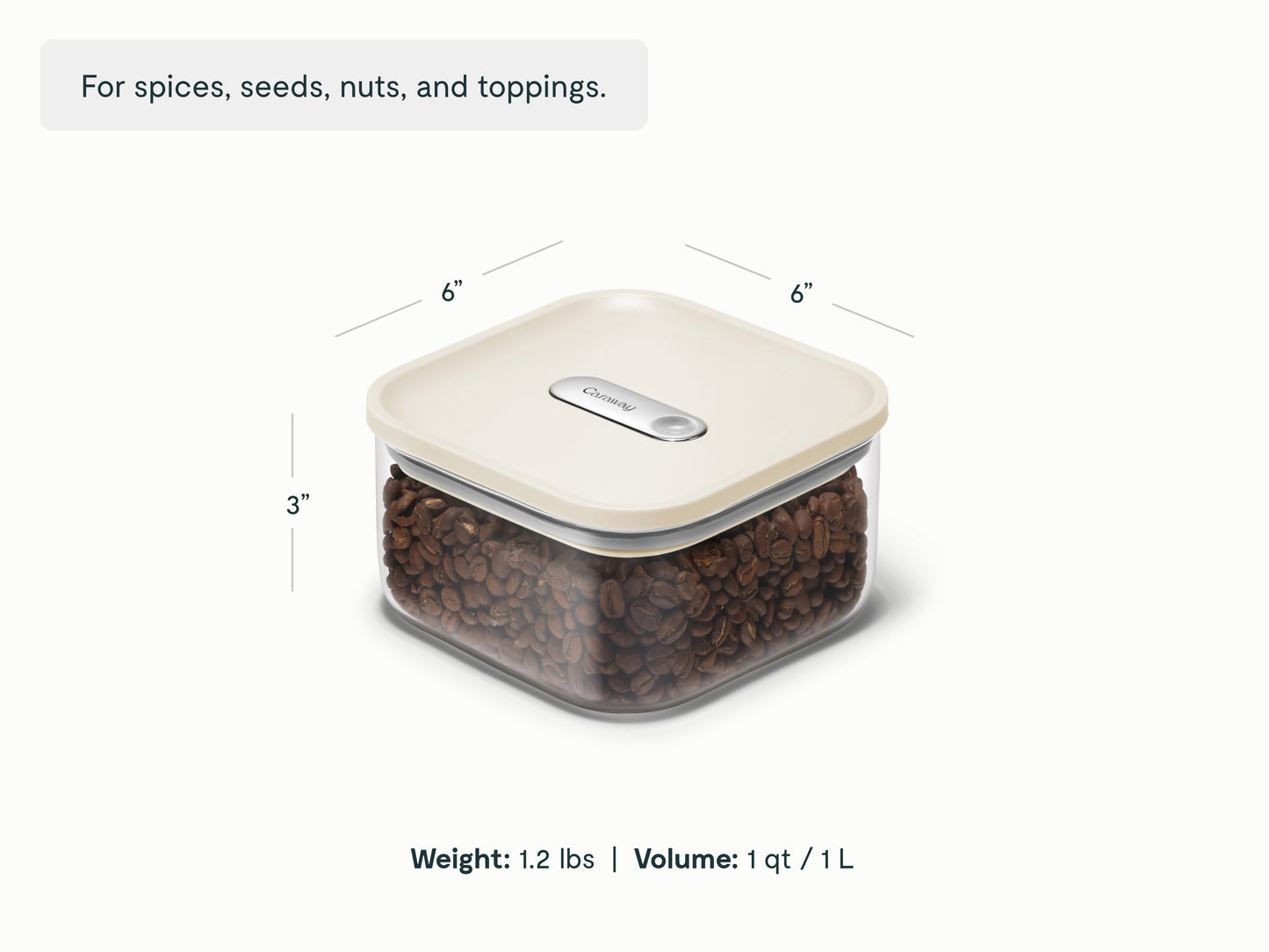 1 L Small Glass Airtight Container