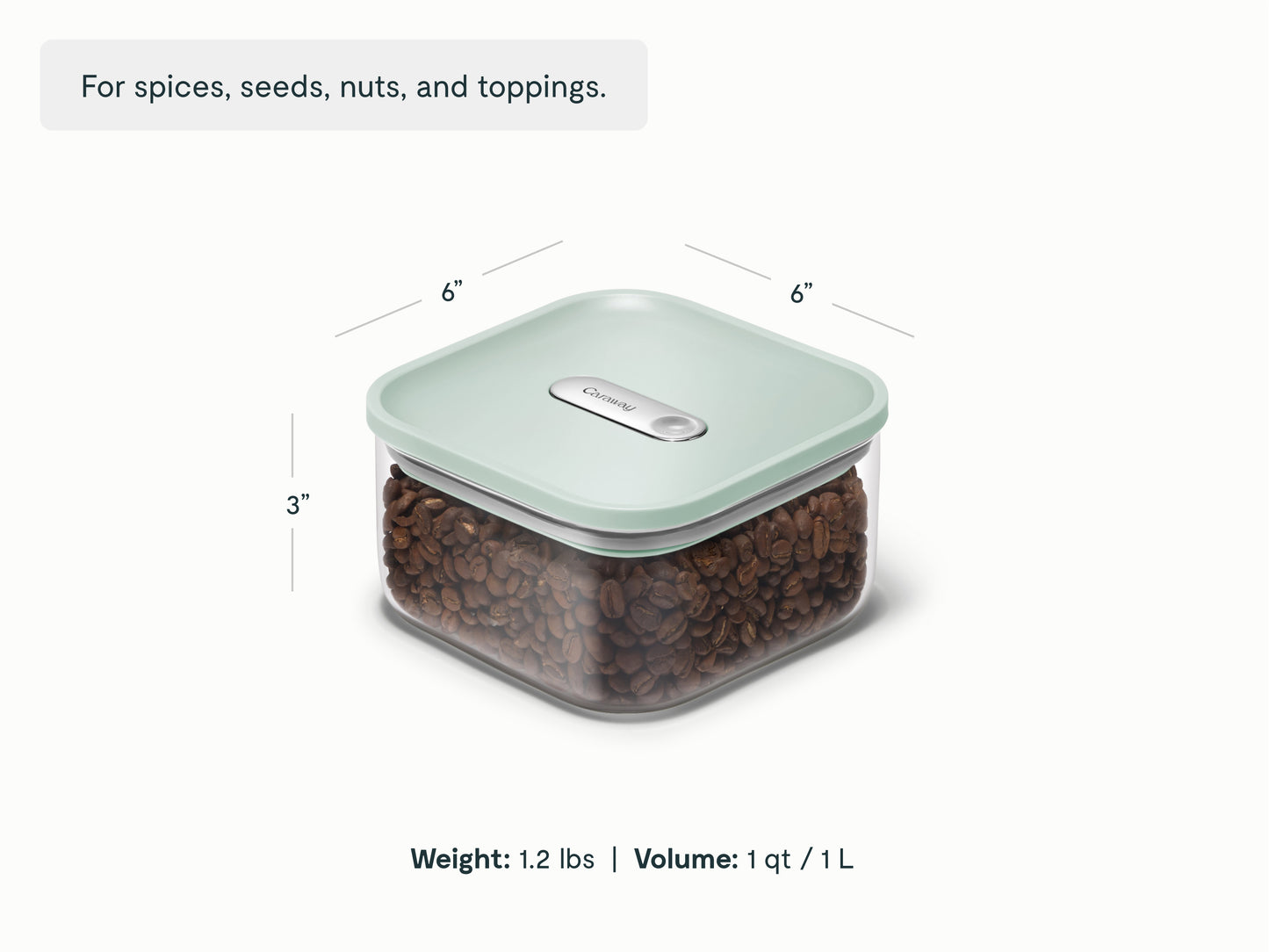1 L Small Glass Airtight Container