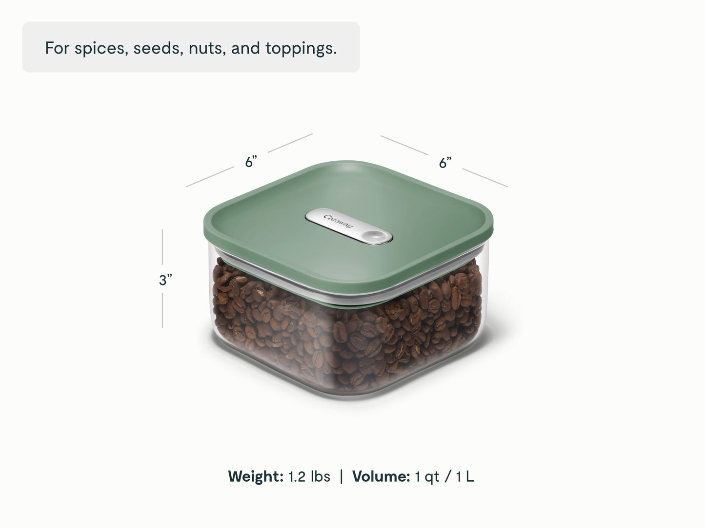 1 L Small Glass Airtight Container