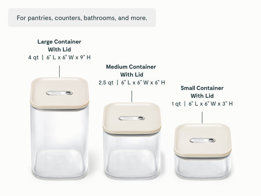 Glass Airtight Container Trio