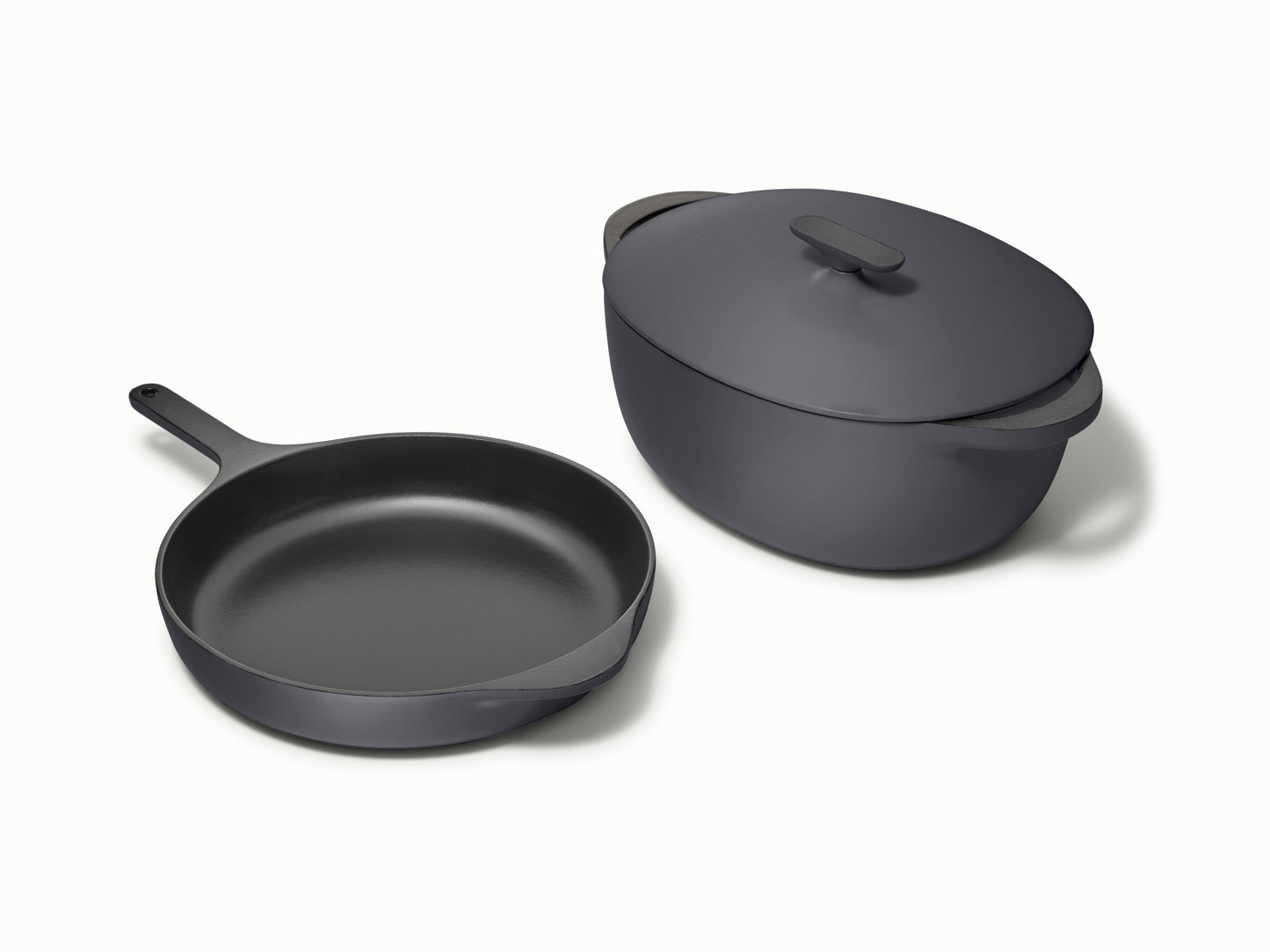 Large Enameled Cast Iron Duo