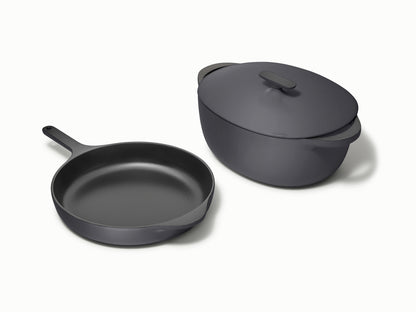 Large Enameled Cast Iron Duo