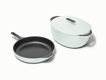 Large Enameled Cast Iron Duo