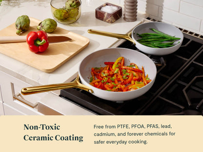 Ceramic-Coated Fry Pan Trio