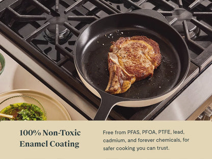 Large Enameled Cast Iron Duo